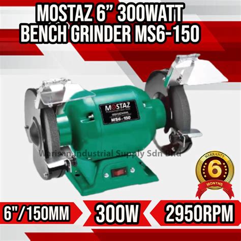 MOSTAZ 6 300 Watt Bench Grinder MS6 150 Heavy Duty 6 Months Local