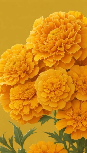 Premium AI Image | Marigold flower wallpaper background