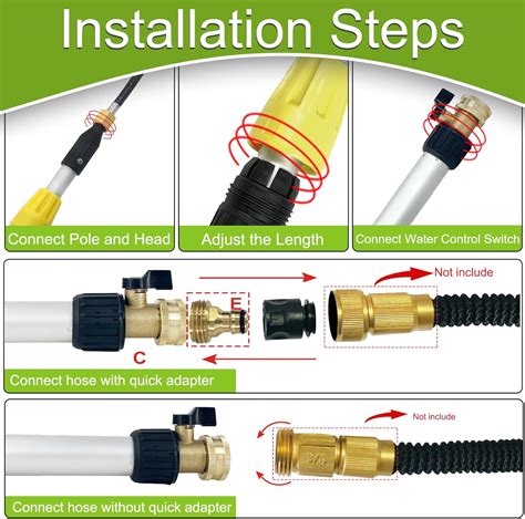 Buyplus 12FT Telescopic Gutter Cleaning Tools From The Ground Long