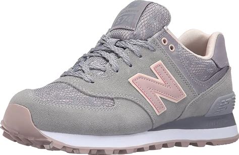 New Balance Womens 574 Classics Traditionnels Grey Pink Suede Trainers