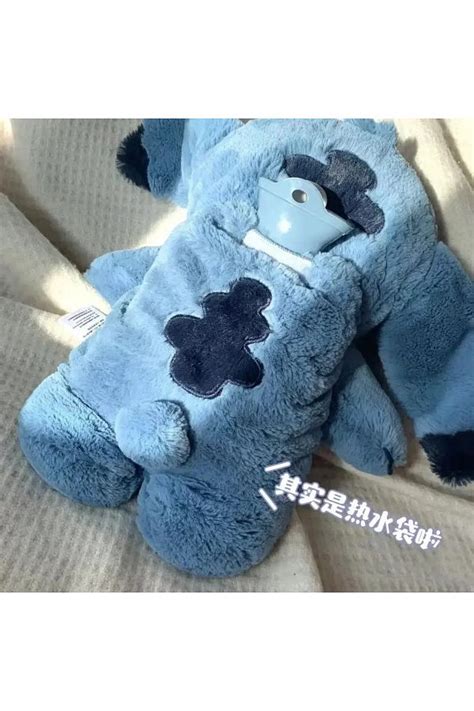 Miniso Miniso Disney Anime Stitch Angel Pooh Bear Winter Extra Plush Hot Water Bottle Women S