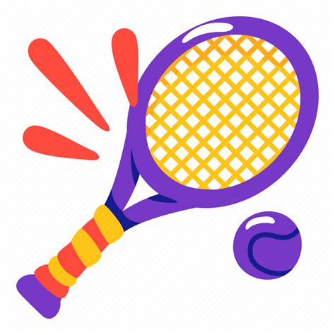 Tennis Racket Ball Sport Illustration Stickers Sticker Icon