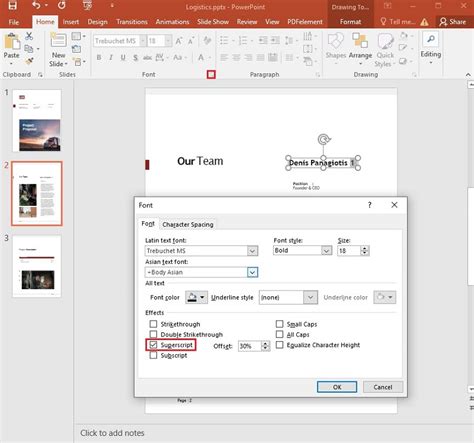 How To Insert Superscript In Powerpoint