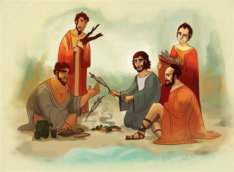 This Commission Depicts How The Disciples Eat A Breakfast With A