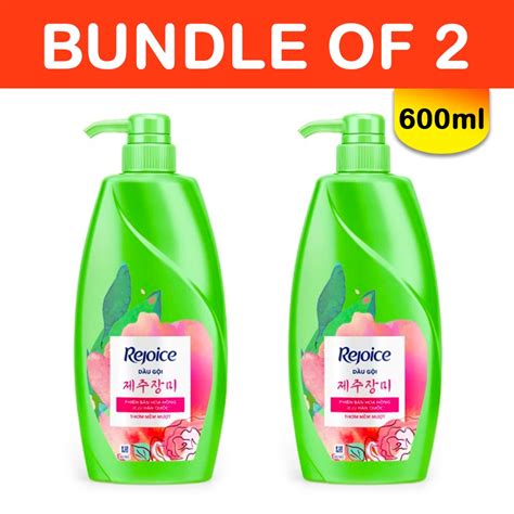 Bundle Of 2 Rejoice Shampoo Korean Jeju Rose Edition Rich Soft Smooth