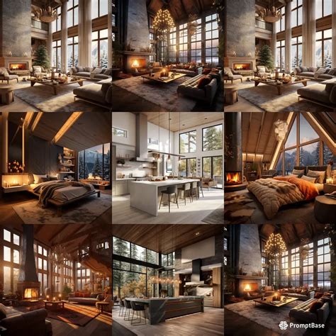 North Pole Style Architecture Interiors Midjourney Prompt | PromptBase