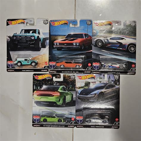 Hot Wheels Car Culture American Scene Corvette C R Chevelle Ss Ford Bonco R