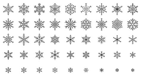 Snowflakes icon set Royalty Free Vector Image - VectorStock