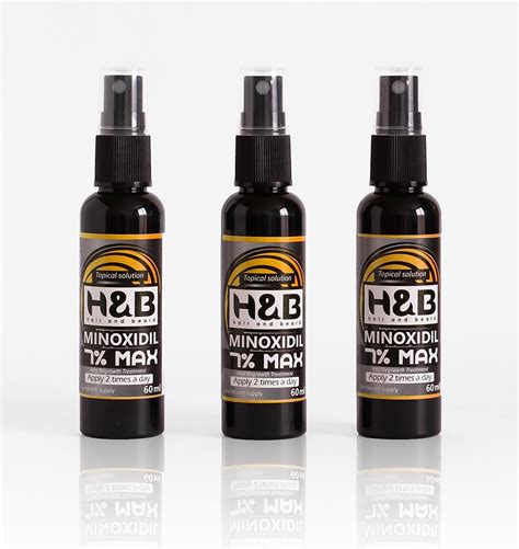 MINOXIDIL 7% MAX TRATAMIENTO CAPILAR x 3 - Minoxidil H&B