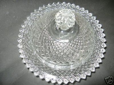 Depression Glass Covered Butter Dish Miss America Ptrn