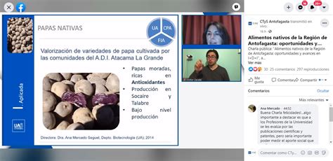 Comunicaciones UA C TyS UA presentó charla virtual sobre alimentos y