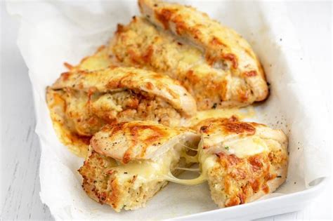 Cheesy Garlic Bread Stuffed Chicken Recipe Australias Best Recipes