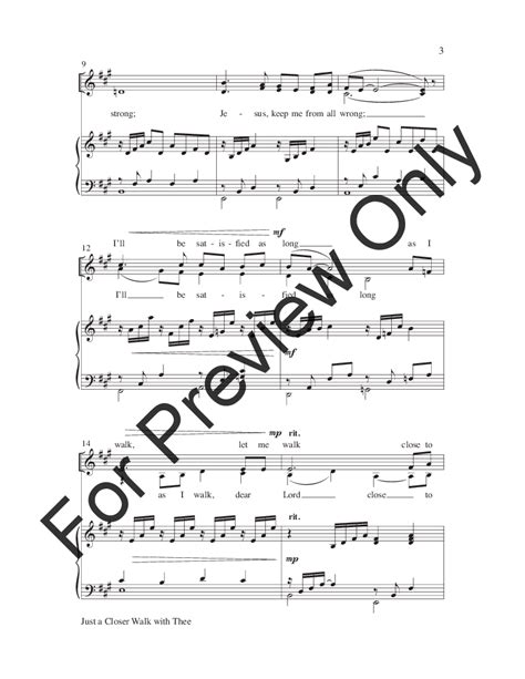 Just A Closer Walk With Thee Satb Arr Jo J W Pepper Sheet Music