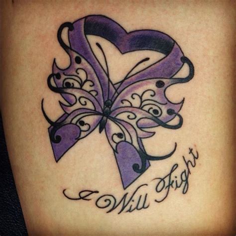 Awesome Fibromyalgia Tattoo Designs Images Cancer Ribbon Tattoos