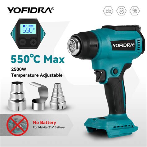 Yofidra Hot Air Gun W Nd Gear Temperature Led Temperature Display For Makita V