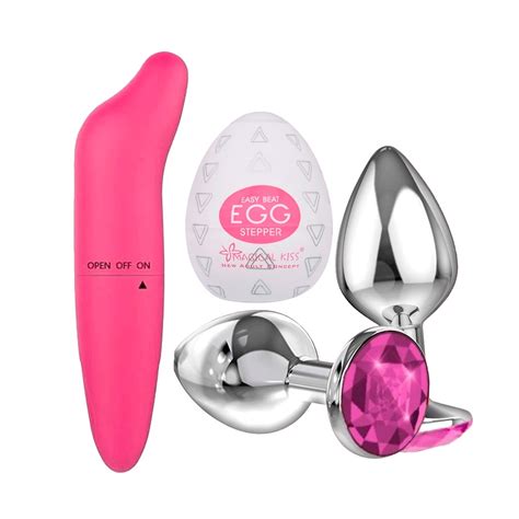 Kit Sex Shop Plug Anal Pequeno Vibrador Feminino Ponto G Egg Masturbador Masculino