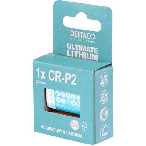 Køb Deltaco Ultimate Lithium Battery 6v Cr p2 1 pack Batteri