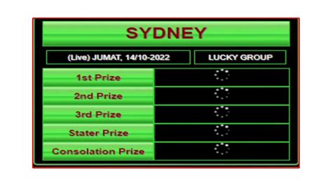 LIVE DRAW TERCEPAT SYDNEY JUMAT 14 OKTOBER 2022 SYDNEY LIVE DRAW HARI