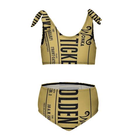 Golden Ticket Girl S 2 Piece Bikini Set Beach Sport Swimsuit Swimwear 10 12Y150cm Walmart