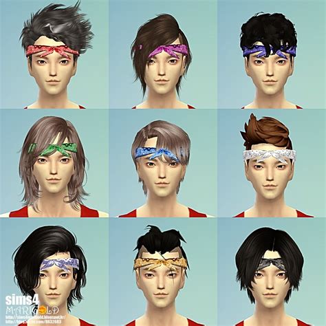 Scarf Hair Band Unisex 스카프 헤어밴드 남녀 악세사리 Sims4 Marigold