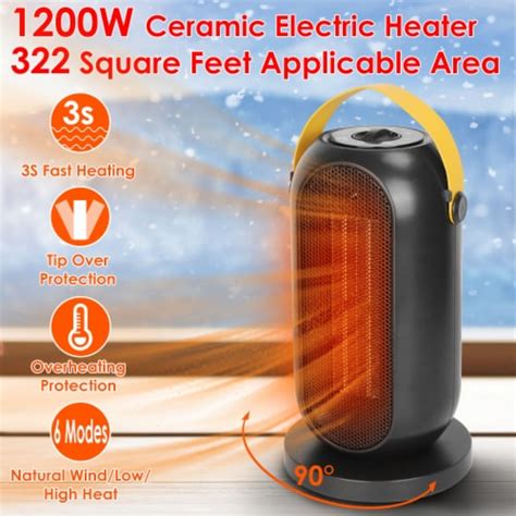 W Portable Electric Fan Heater Ptc Ceramic Oscillation Heating Cool