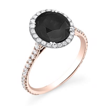 Rose Gold Black Diamond Engagement Rings | Diamond Mansion