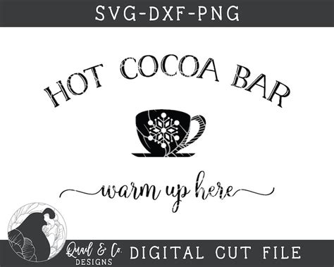 Hot Cocoa SVG Hot Cocoa Bar Sign Svg Christmas Cut File Etsy