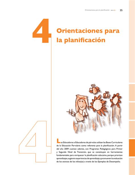 Orientaciones para la planificación