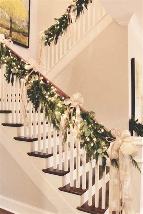 Holiday Staircase Railing Garland Christmas Decorations Christmas