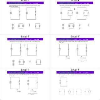 Screen Shot Of A Problem From Each Of The Levels In The Circuit Game