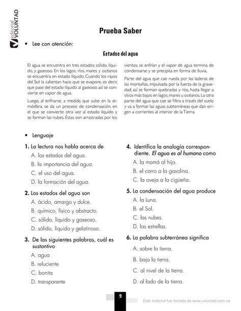 Prueba Saber Castellano Pdf