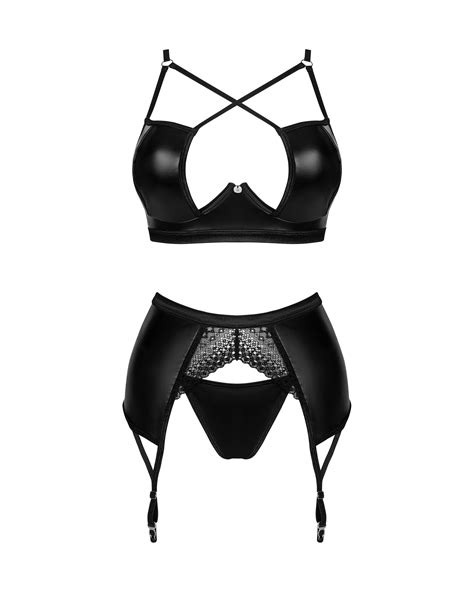 Set Bra Garter Belt Thong Lingerie Women S Lingerie Lingerie Sets Sets With Garter