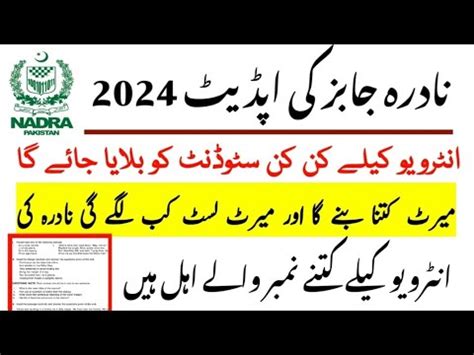 Nadra Marit List Update Nadra Jobs Interview Question Nadra