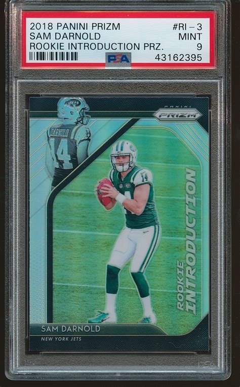 Sam Darnold Panini Prizm Rookie Introductions Silver Rc Psa