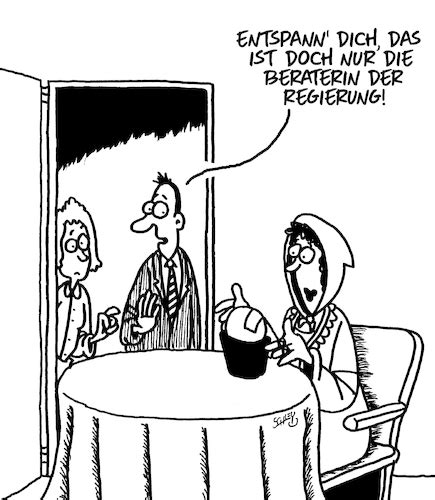 Regierungsberaterin Von Karsten Schley Politik Cartoon Toonpool