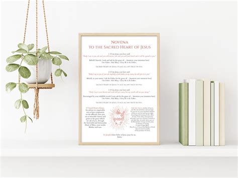 Novena to the Sacred Heart of Jesus Prayer Printable, Sacred Heart ...