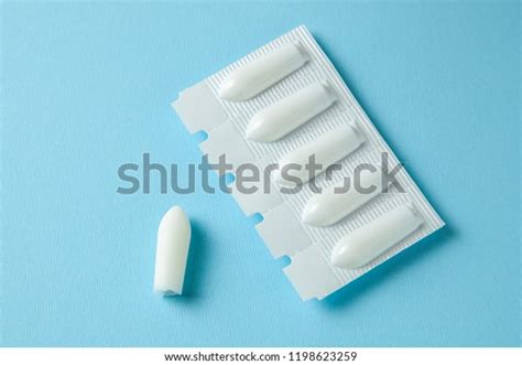 Photo De Stock Suppository Anal Vaginal Use On Blue