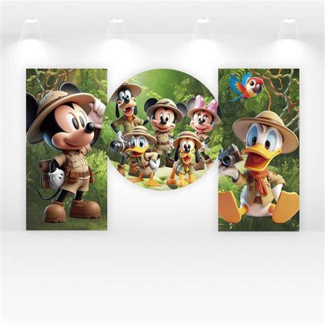 Kit Painéis Mickey Safari Elo7 Produtos Especiais