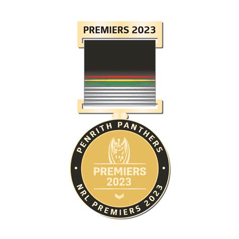 2023 Penrith Panthers NRL Premiers Medal Pin Badge Victory Badges