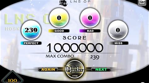 Cytus Chapter 0 LNS OP Hard Million Master TP 100 YouTube