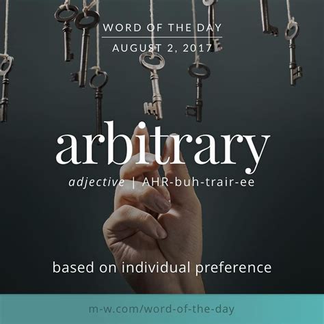 Discover the Meaning of Arbitrary