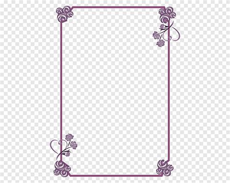 Pink Floral Borderline Illustration With Blue Background Motif Template Purple Frame Frame