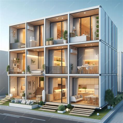 Premium Photo | Modular homes exterior designs of modern architecture