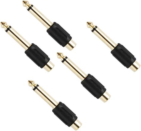 Vce Lot De Adaptateur Audio Mm Mono Plug M Le Vers Rca Femelle