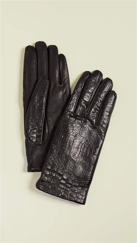 Croc Leather Gloves Cuffssplitshell Croc Leather Gloves Leather