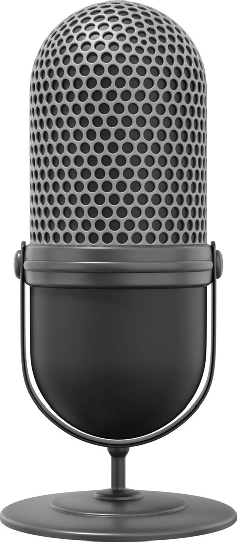 Modern Microphone. Realistic PNG isolated icon on transparent ...