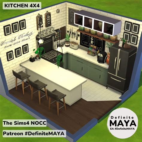 Sims4 Ts4 Nocc Modern Kitchen Definiteky Artofit