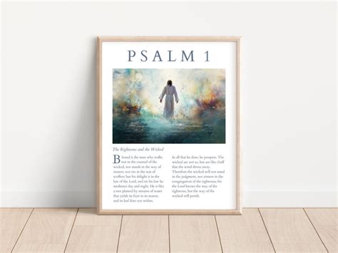 Psalm 1 Wall Art, Psalm 1 Print, Bible Verse Poster, Christian ...