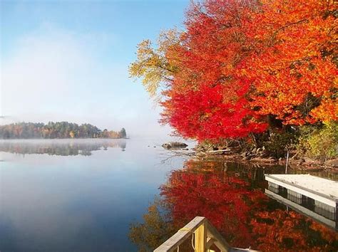 Adirondack Fall - (Approaching Tapawingo on Camp-of-theWood's lake in Speculator, NY. My photo ...