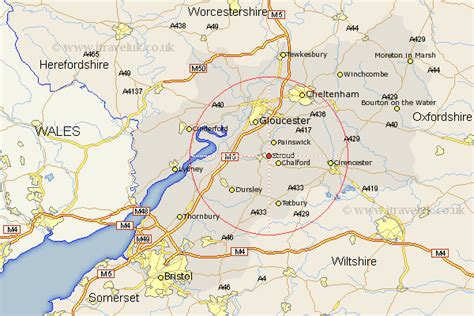 Stroud Map - Street and Road Maps of Gloucestershire England UK